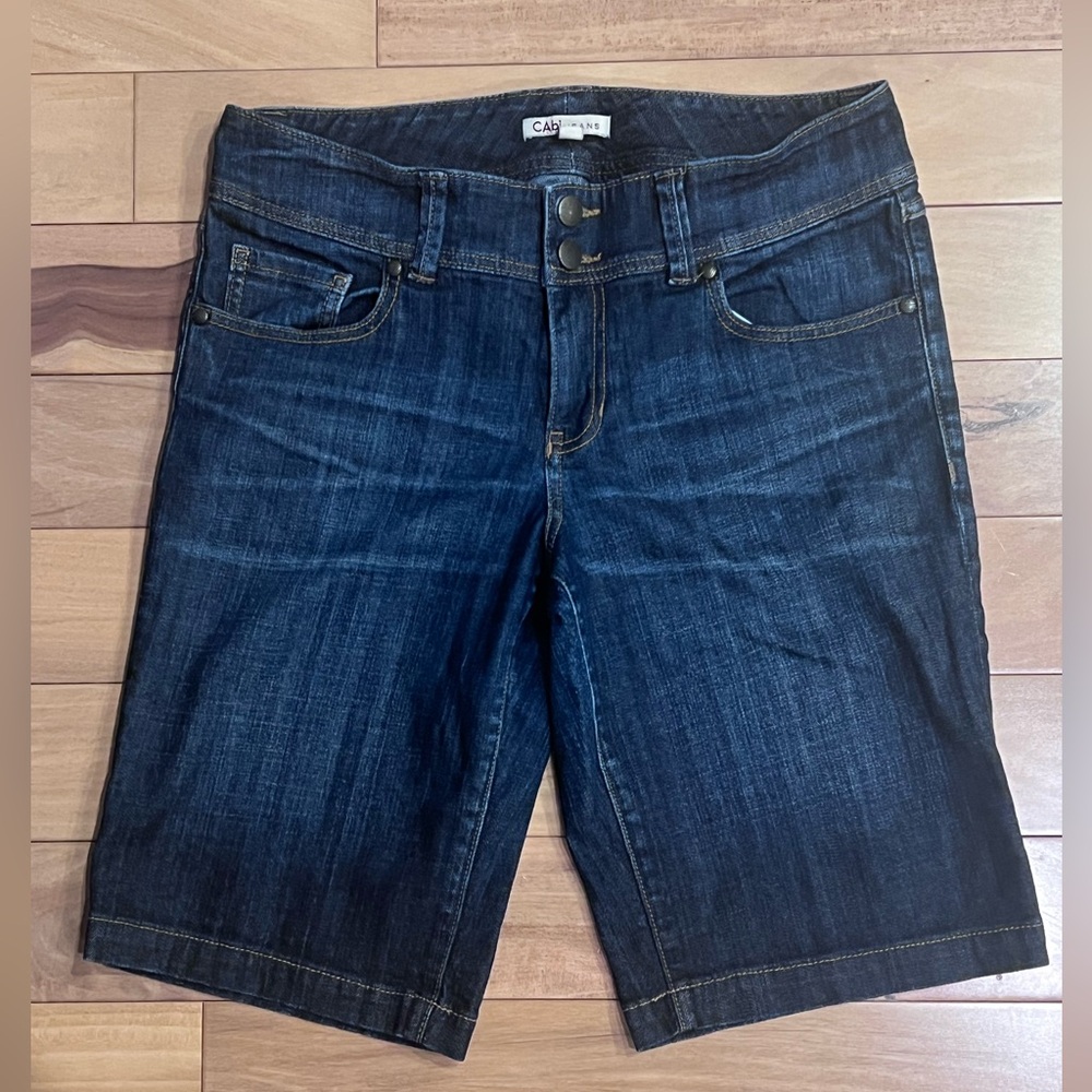 Cabi 🎈| Women's Denim Bermuda Jeans Shorts | Dark Wash